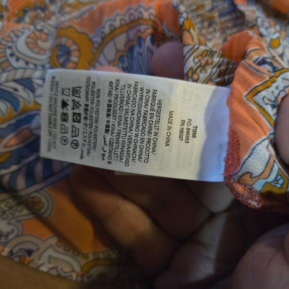 Boden Paisley Print Pleated Top Flutter Sleeve Plus 20/22 - Picture 4 of 7